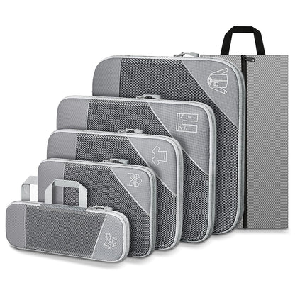 6 Set compression packing cubes travel accessories,Expandable Packing Organizers for Travel,Essentials Luggage Travel Bags,Packing Cubes for Suitcases, Cube Accessories for Women/Men
