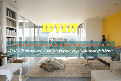 4 Pack Activated Carbon Pre-filter Machine Precut for Idylis Air Purifiers AC-2125, AC-2126, Model # IAF-H-100B