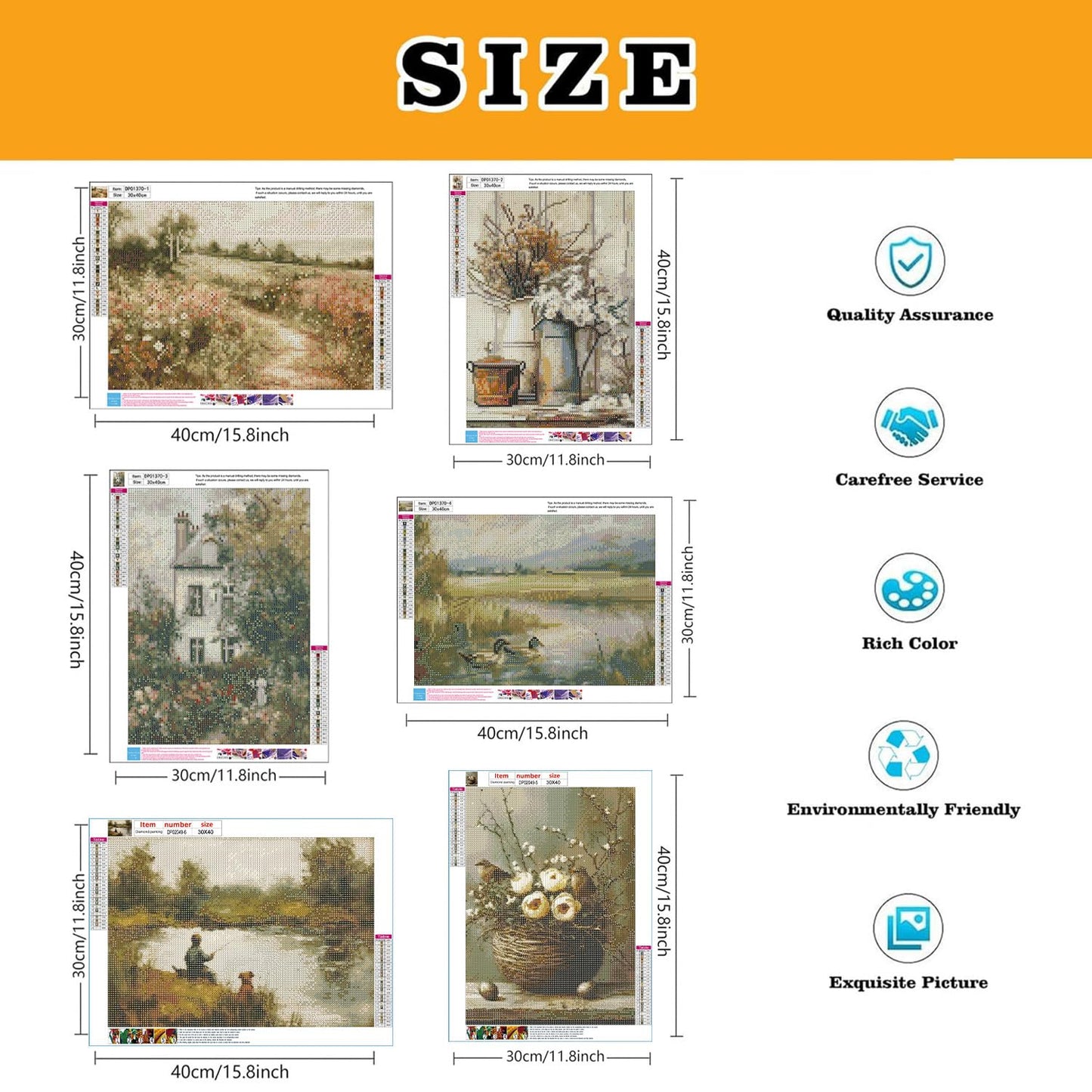 GOUOYANA Large Diamond Art Kits for Adults - 6 pcs, Diamond Art Flowers for Beginners, DIY Full Rhinestone 5D Diamond Painting Kits (Gemstone Craft and Diamond Dots), Home Wall Decoration (12x16 inch)