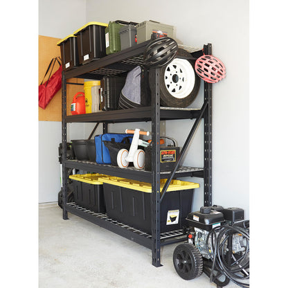 Ironton 4-Tier Industrial Steel Shelving Unit, 8,000-Pound Load Capacity, Garage Storage Rack, 77" W x 24" D x 72" H