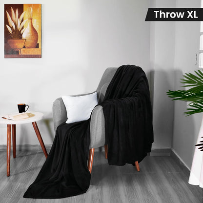 Utopia Bedding Fleece Blanket - XL Ultra Soft & Warm Throw | Black 50x70 Inches, Cozy All-Season Decor