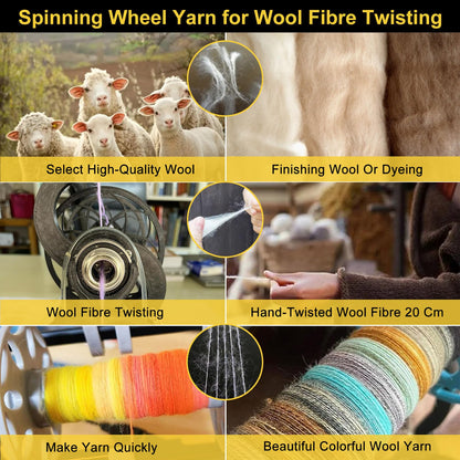 Electric Yarn Spinner Kit with Foot Controller & 3 Bobbins, Small Yarn Winder with Forward & Reverse (4oz)