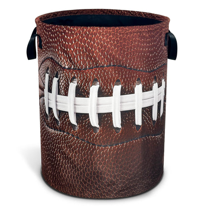 Football Laundry Basket American Ball Foldable Oxford Cloth Funny Tote Bag Laundry Hamper Clothes Storage Bucket Organizer For Bathroom/Laundry Storage/Bedroom 18.9x16.5 Inch