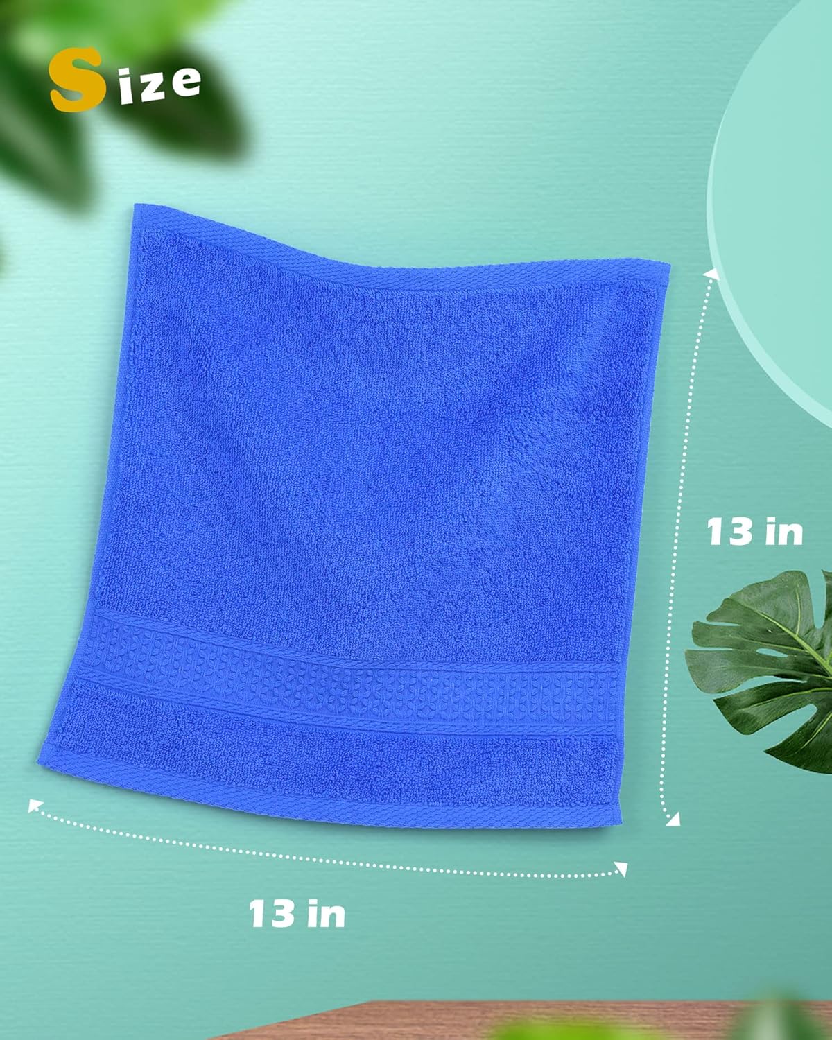 24-Pack Set (8 13 13) 100% Cleanbear Wash Cloths for Your Body Washcloths Soft Cotton Face Cloths, Large Shower Wash