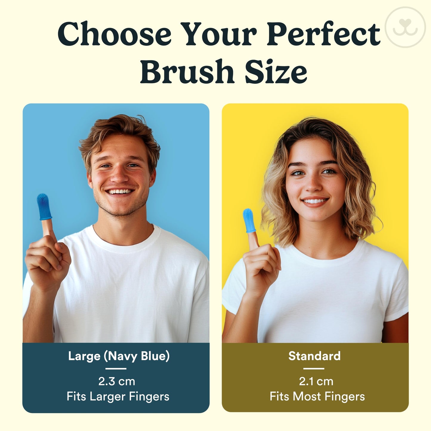 Jasper Dog Toothbrush, 360 Dog Tooth Brushing Kit, Finger Toothbrush, Cat Tooth Brush, Teeth Cleaning, Pet Tooth Brush for Small & Large Pets, Pet Toothpaste Not Included, 2-Pack Blue