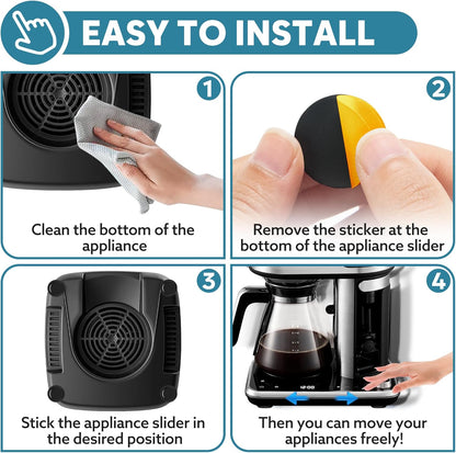 Appliance Sliders for Kitchen: 24 PCS Self-Adhesive Accessories for Easy Moving & Space Saving Kitchen Gadgets