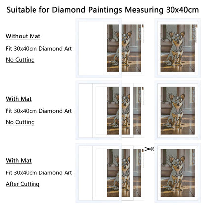 12x16 Picture Frames Set of 4, 30x40cm Picture Frame for Diamond Art, Includes Mat to Fit 10x14 (25x35cm) Pictures, 16x12 Solid Wood Frame for Diamond Painting/Poster/Photo/Image/Certificate - White
