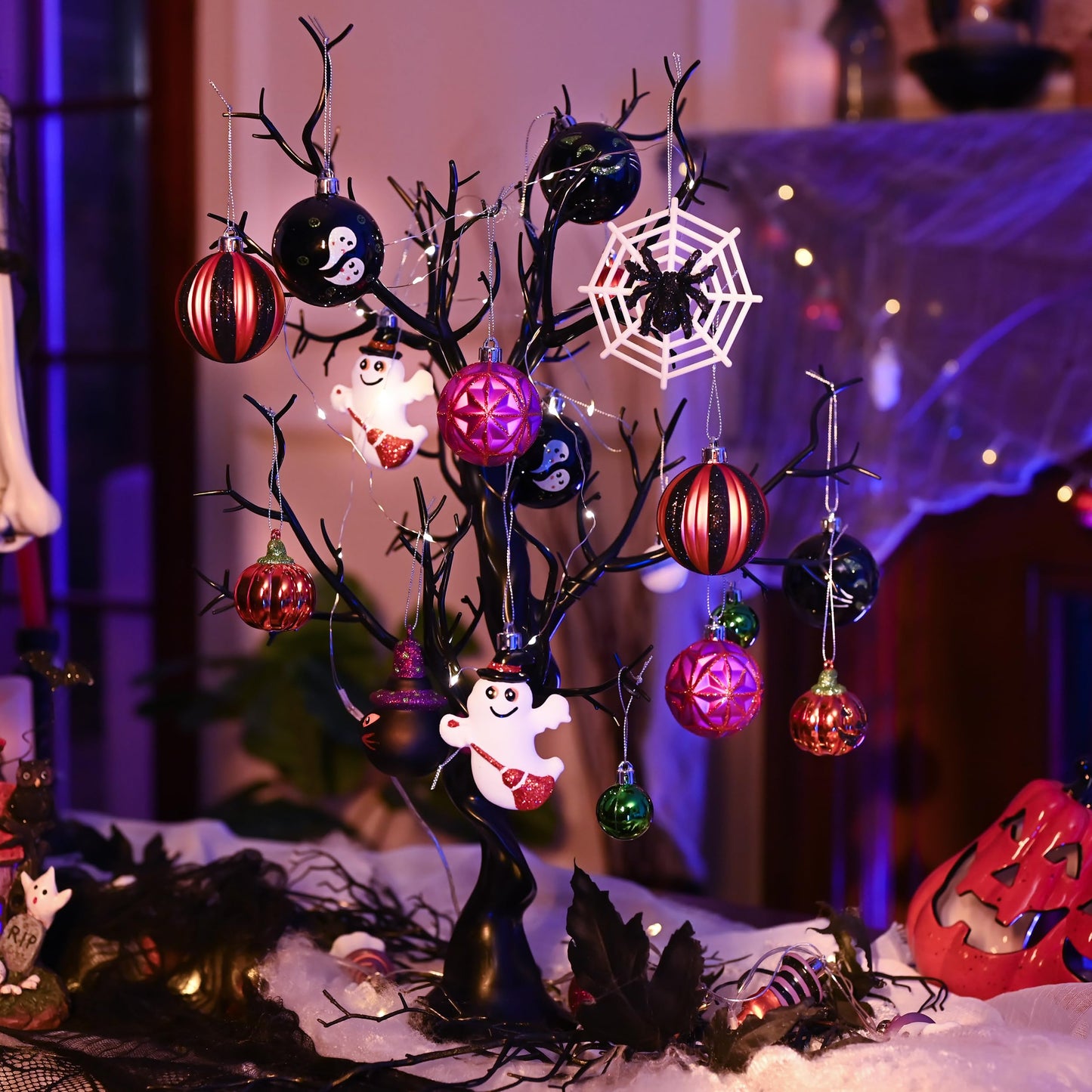 Valery Madelyn Halloween Decorations Value Bundle (2 Items), 40ct & 16ct Halloween Ornaments Tree Decorations for Holiday Party Indoor Home Decor