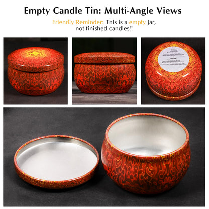 Domivirgo 24 Empty Candle Tins 2.5 oz with Lids - Simple Candle-Making Kit, Includes 26 Wicks, 5 Holders & 32 Stickers, Multi-Purpose Storage Containers for Crafts & Small Items (2.5oz)