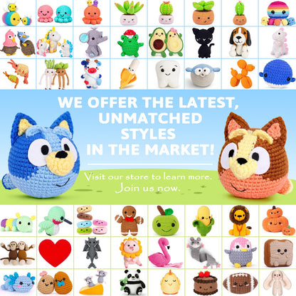 Acehochen Crochet Kit for Beginners, Beginner Crochet Kit for Adults with Step-by-Step Video Tutorials, Crochet Animal Kits Knitting Supplies (2 Pack)
