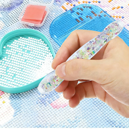 5D Diamond Painting Pen, 4Pcs Screw Thread Diamond Art Pens, Diamond Painting Art Drill Bead Dot Pick Pen for Adults, Diamond Art Accessories Tools for DIY Crafts, Diamond Art Stylus (Glitter-BPGP)