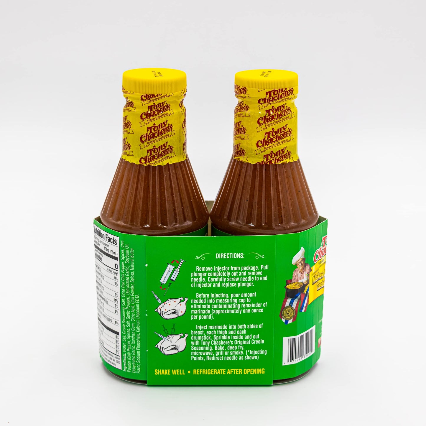 Tony Chachere's 2 Pack Creole Style Butter Marinade Injector Kit | Perfect for Injecting Poultry, Pork, Beef, and All Your Proteins | Give Your Dish The Flavor Boost Needed to Be A Party Hit