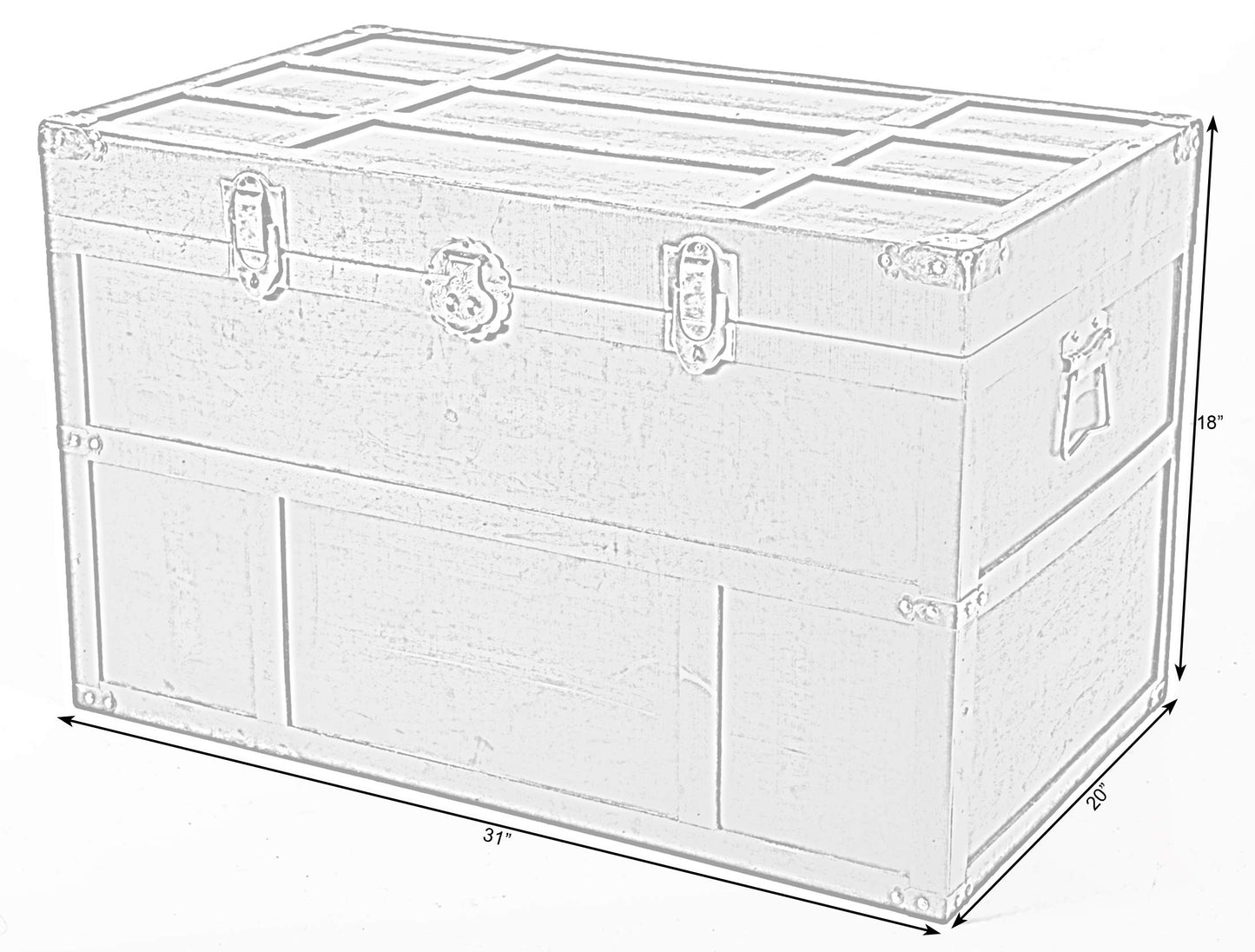 Vintiquewise(TM) Old Cedar Style Large Chest