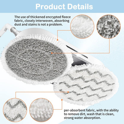 10 Pack Upgraded S7001 Pads Replacement Steam Mop Pads for Shark S7001 S8201 S7201 S7000 S7000AMZ S8001 S7005 S7020 Series Steam Mop Pads,Steam & Scrub All-in-One Scrubbing Mop Pads,Part #: XKITP7000