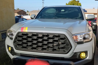 iJDMTOY Fog Driving Light Kit - 24W High Power LED, Yellow Lens, Wide Angle, Compatible with Toyota Tacoma Tundra 4Runner