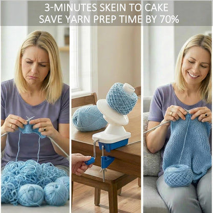 MCTOURY Yarn Ball Winder for Crocheting: Wind Weight 1-5 Lace to Bulky - 3-Minute Skein-to-Cake - Cuts Yarn Prep Time by 70% for Knitting & Crochet