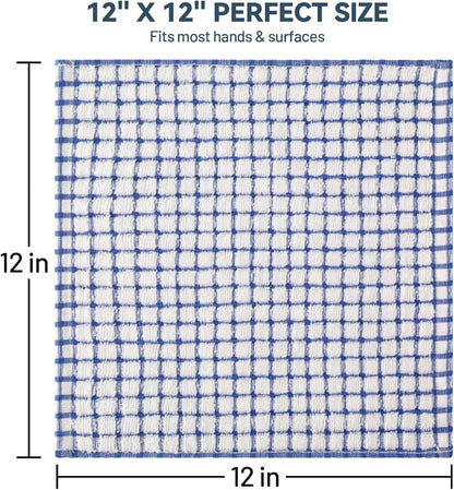 12 Packs 12x12 Inches 100% Sets Egles Kitchen Dishcloths Cotton Kitchen Dish Cloths for Washing Dishes Scrubbing Wash