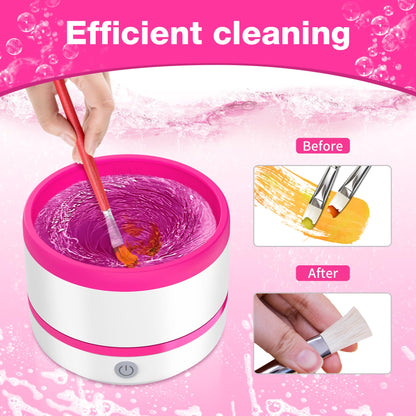 Electric Paint Brush Cleaner Rinse Cup, Paint Brush Cleaner, Brush Rinser for Painting, Artist Brush Cleaning Washer Rinser for Acrylic, Watercolor, Oil, Gouache Painting
