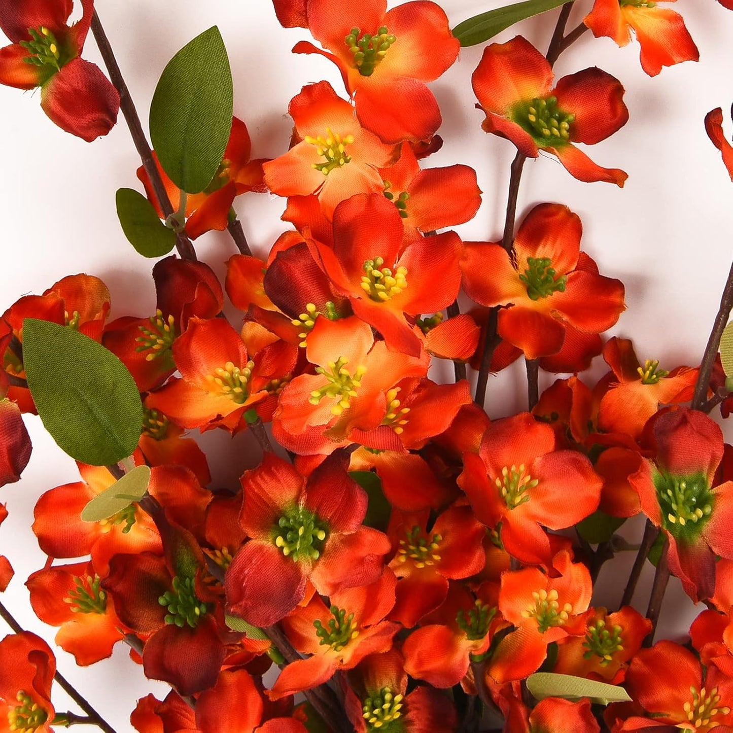Artflower 6 Pack Artificial Silk Plum Blossom 23.6’’ Fake Flower Stems for Table Centerpieces Home Wedding Decoration