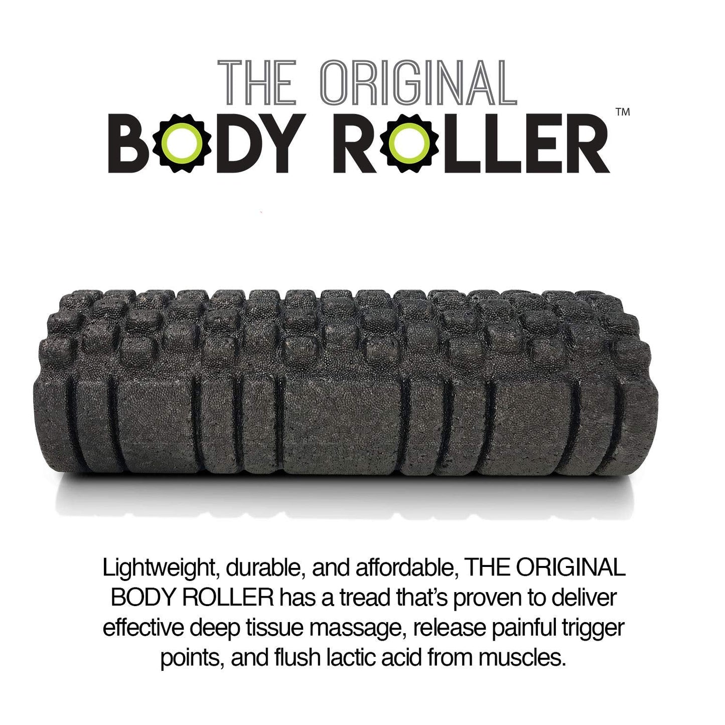 High Density Foam Roller Massager for Deep Tissue Massage of The Back and Leg Muscles - Self Myofascial Release of Painful Trigger Point Muscle Adhesions - 13" Turquoise