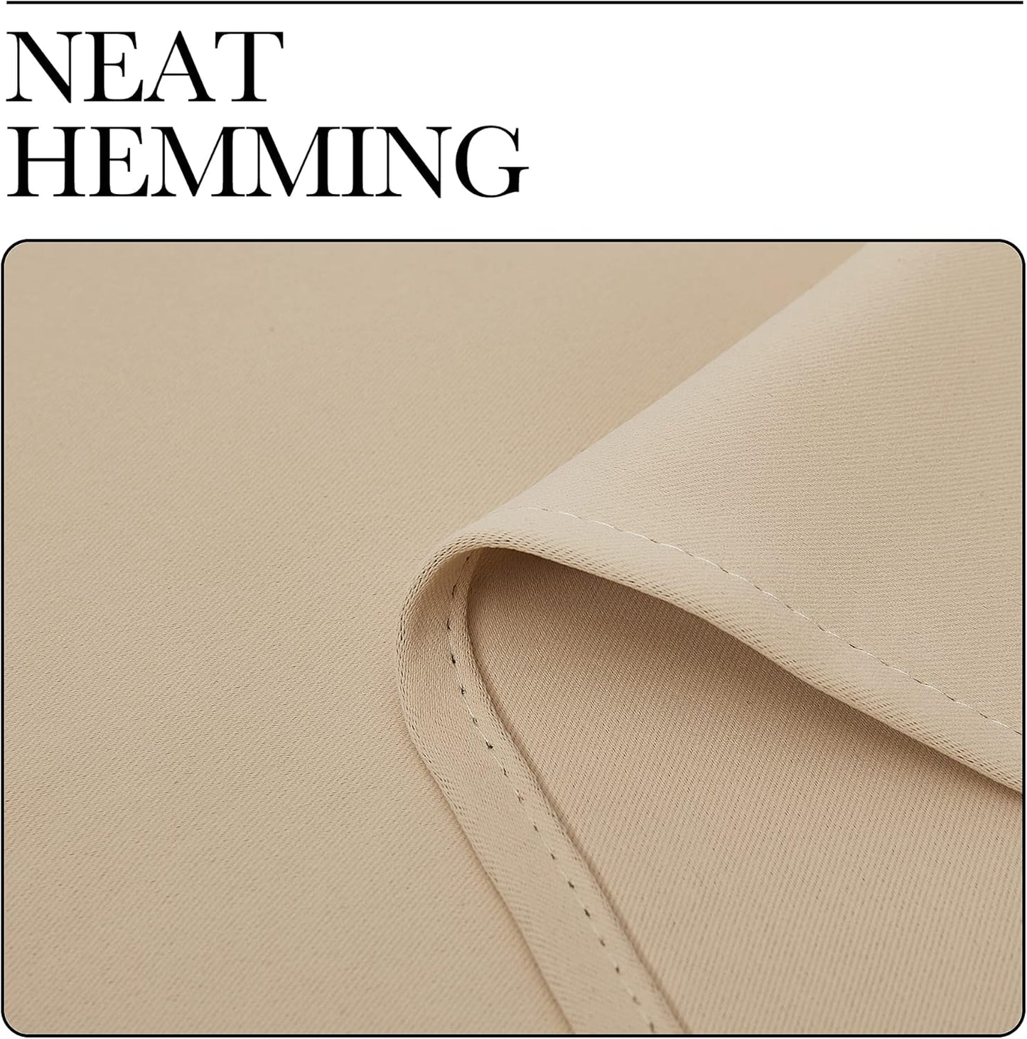 NICETOWN Room Darkening Curtains - Thermal Insulated Grommet Draperies, Biscotti Beige, 2 Panels (W42 x L48)
