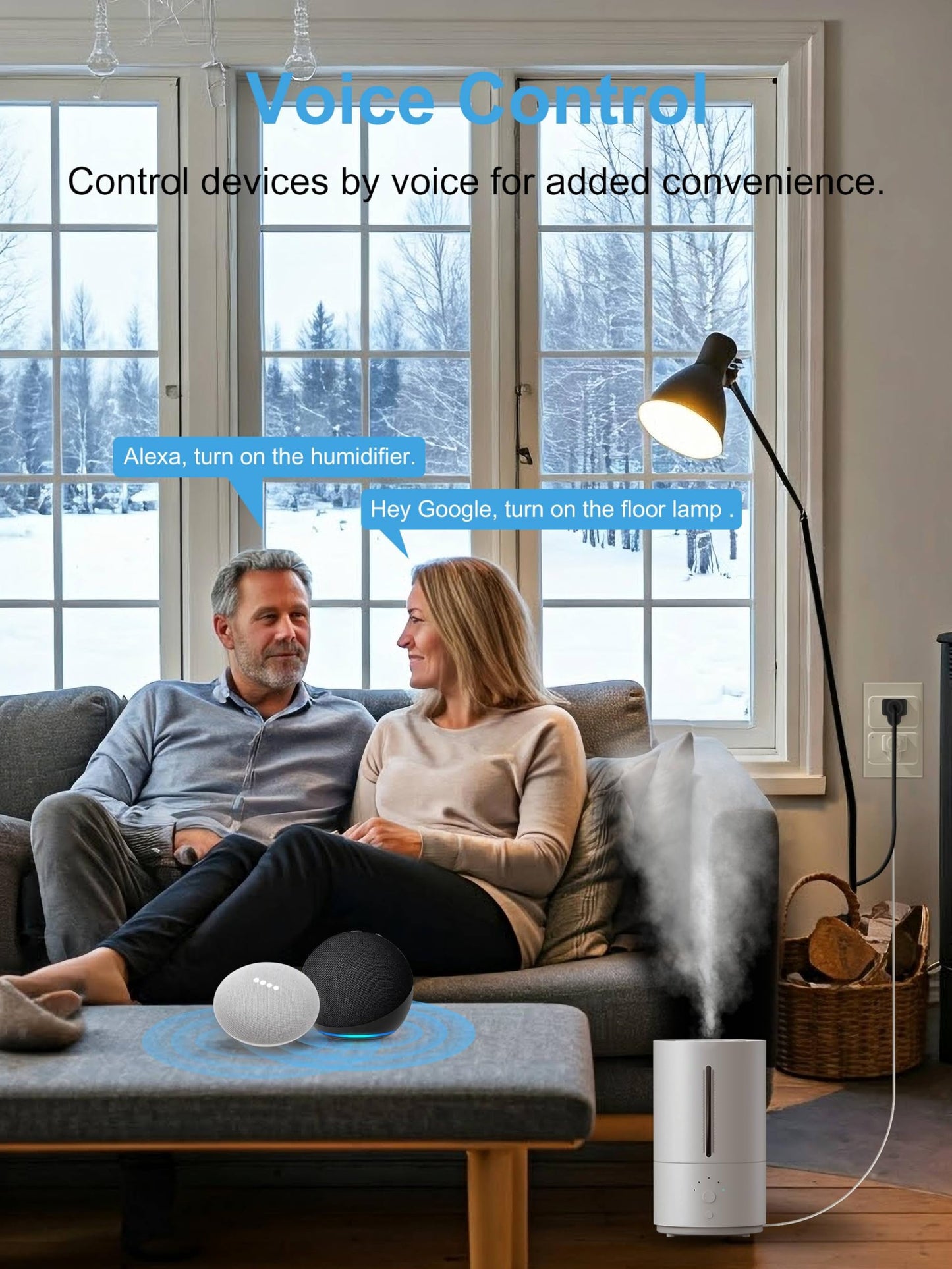 EIGHTREE Smart Plug 15A, Smart Plugs That Compatible with Alexa & Google Home & SmartThings, No Hub Required, Smart Outlet with Remote Control, Timer & Schedule, 2.4GHz WiFi Only, 4 Packs