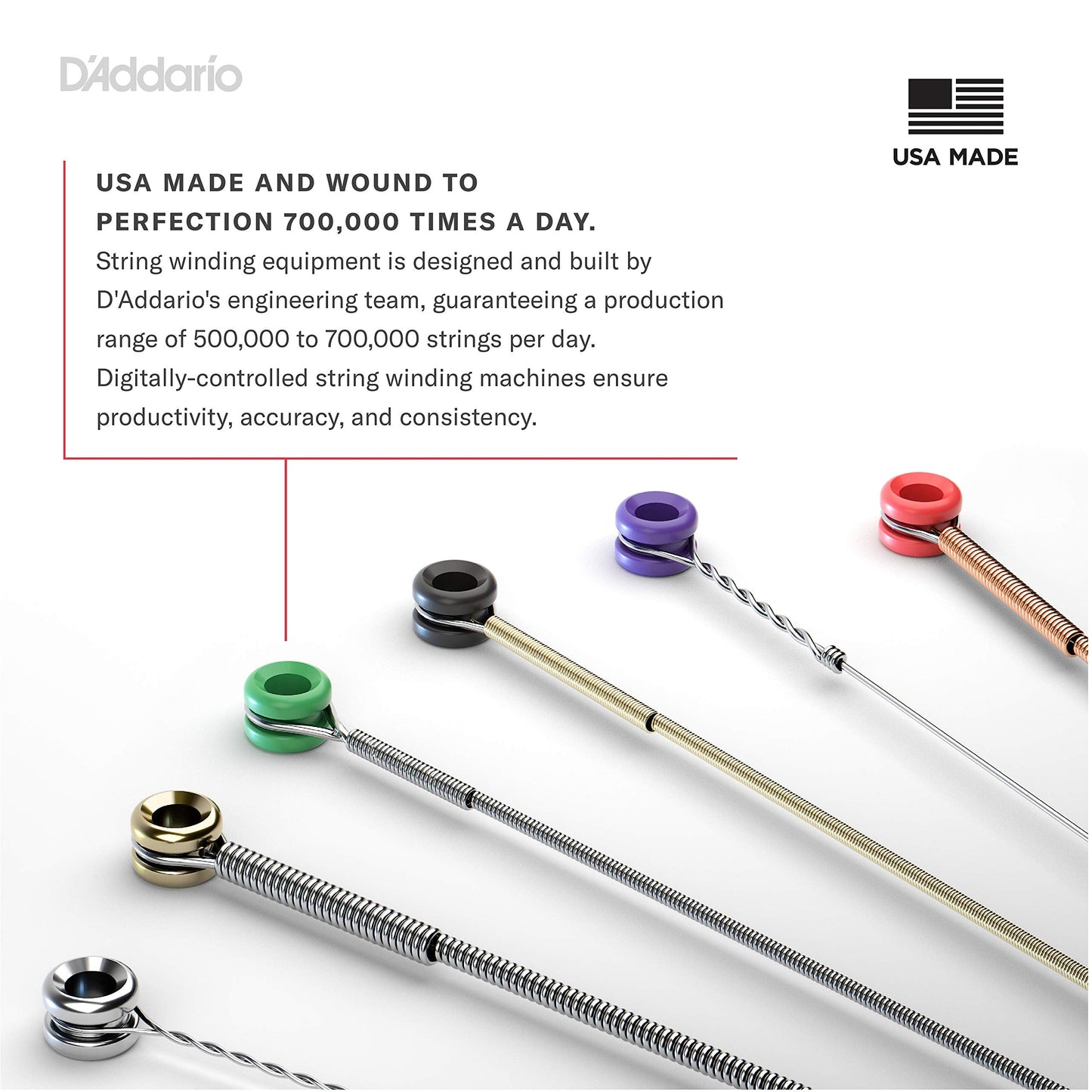 D'Addario Electric Guitar Strings, NYXL Nickel Plated, NYXL1046-3P, Regular Light Gauge 10-46, 6-String Set, Pack of 3