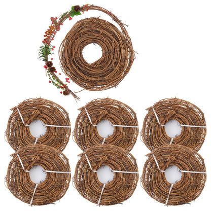 KUKLIPJIM 7 PCS 15 Feet Grapevine Wreath,Natural Grapevine Garland, DIY Twig Wreaths for Crafts, Outdoor and Indoor Home Décor, Wedding, Holiday, and Party Decoration(Total 105 FT)