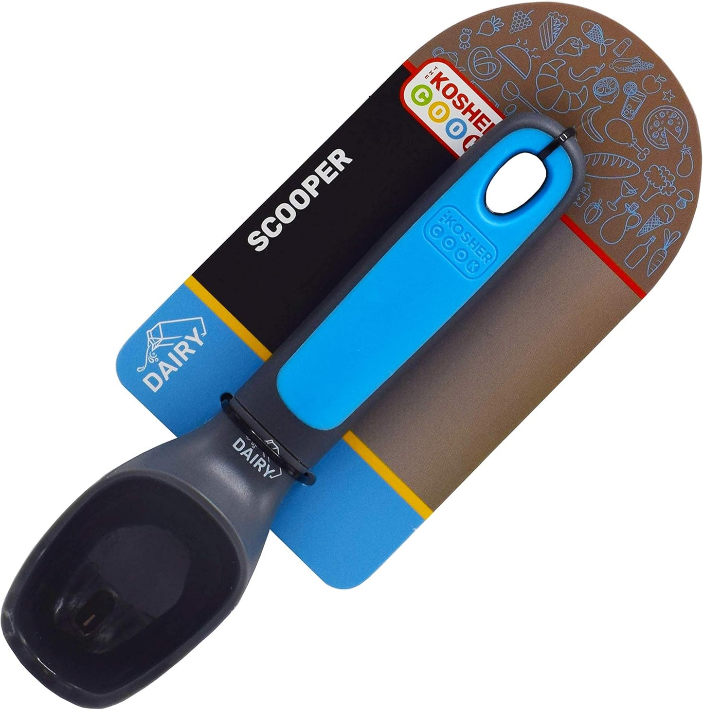 Dairy Blue Ice Cream Scooper - Non Stick Silicone for Serving Hot and Cold Foods, Kitchen Accessories