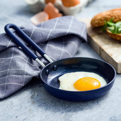Blue Diamond Mini Egg Frying Pan Skillet, Diamond Infused Healthy Ceramic Nonstick, PFAS and PFOA-Free, Dishwasher