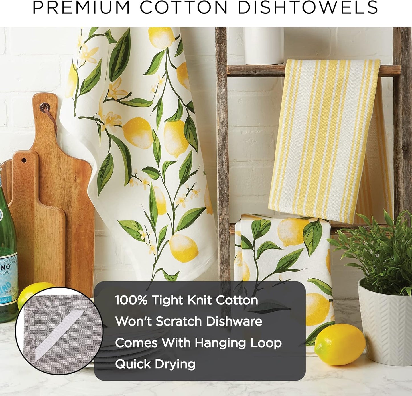 DII Spooky Kitchen Towel Collection - Halloween Décor Printed Dishtowel Set, 18x28, Bats & Ghosts