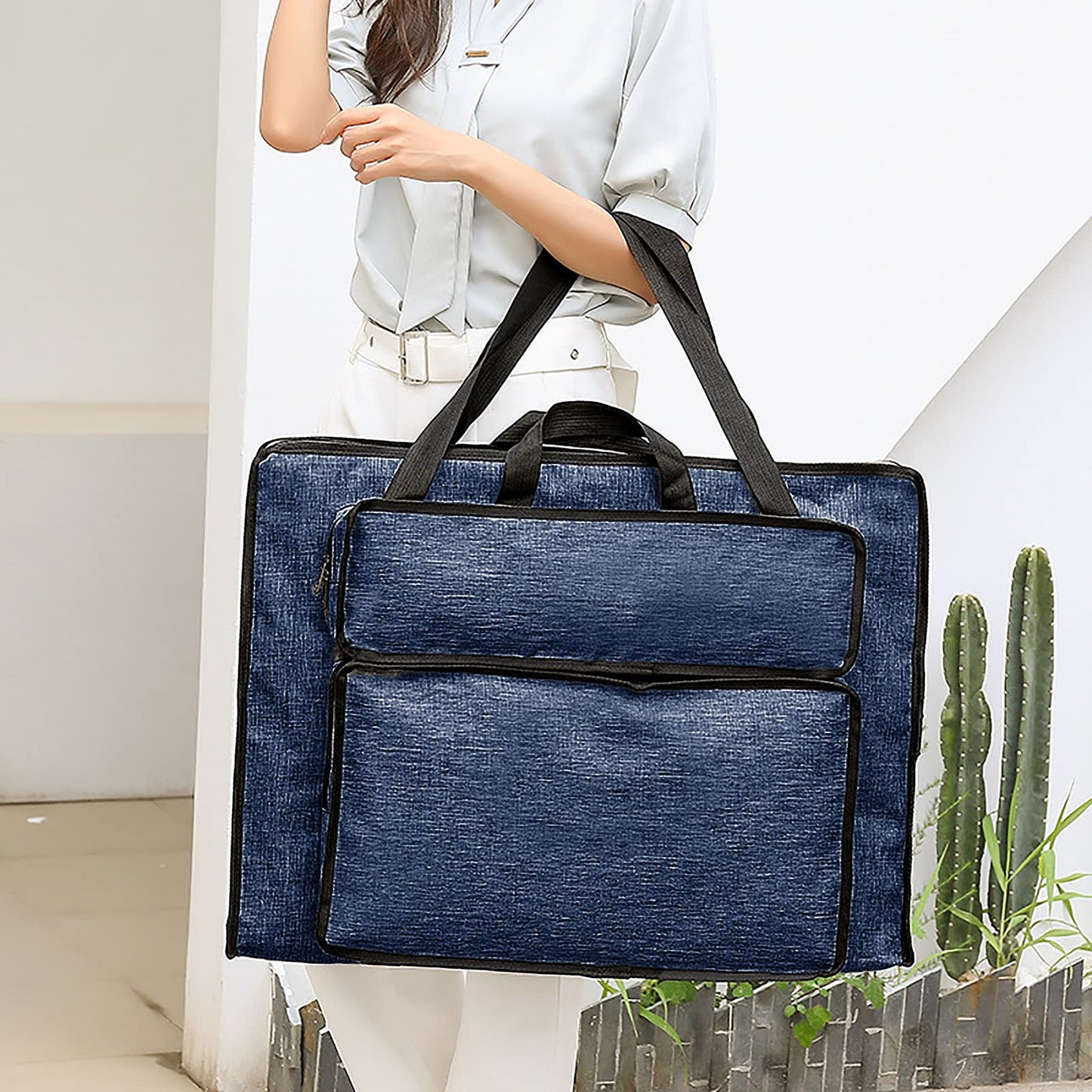 Students Water-Resistant Artist Portfolio Tote for Art Supplies Storage - 8K Drawing Board Carry Shoulder Bag, Sketch Pad Board Case - Durable Portfolio