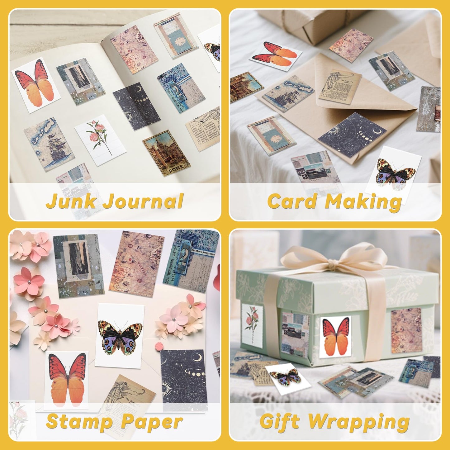 EggSun 300Pcs Washi Sticker Book Set Aesthetic Scrapbook Paper for Story Journaling, 6 Theme DIY Decorative Paper Sticker Kit for Junk Journal Art Scrapbooking Diary Card Craft Gift Notebook Making