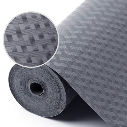 StaHom Shelf Liners for Kitchen Cabinets, Waterproof and Oil-Proof Kitchen Cupboard Liner, Refrigerator Liners and Plastic Drawer Mats EVA Non Adhesive Shelves, Fridge - Gray 11.8 x 118 Inches