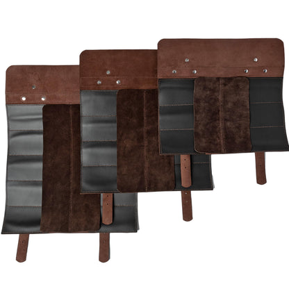 Pocket Knife Collection Display Case - Leather Pocket Knife Roll Organizer 6 Slots, Gift for Folding Knife Collectors – Pocket Knives Storage VR6BR