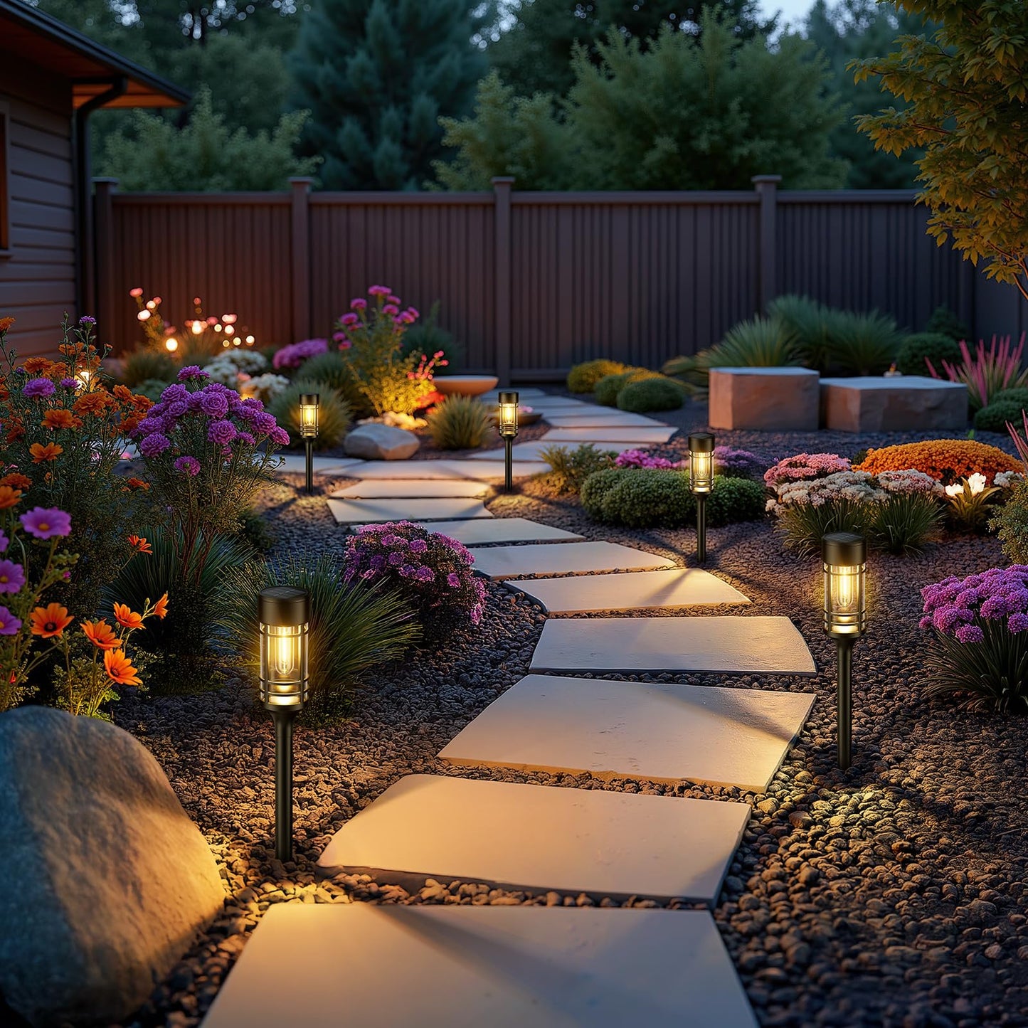 LETMY Solar Pathway Lights Outdoor, 12 Pack Solar Lights Outdoor Waterproof IP65, Bright Solar Garden Lights Outdoor, Auto On/Off Outdoor Solar Lights for Yard Walkway Driveway Landscape Garden Decor