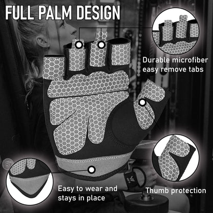 WESTWOOD FOX Weight Lifting Gloves for Men Women Gym Gloves with Wrist Wrap Support for Workout Training Exercise Fitness Hanging, Pull ups for Dumbbell, Cycling