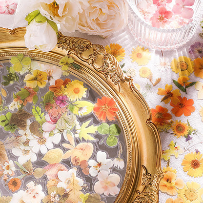 Maxleaf Pressed Flower Stickers Set, 270PCS Dried Flowers Waterproof Stickers Decals Floral Botanical Journaling Stickers for Scrapbook Supplies Junk Journal Bullet Journals Planner Laptops Art Crafts
