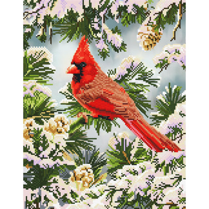 DIAMOND DOTZ Good Fortune Cardinal Diamond Painting Kits for Adults - Diamond Art Kits a Relaxing Creative Craft Kit with Dotz Gems 17.9x14