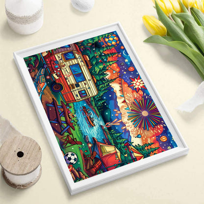 DOTSOPS Diamond Painting Kits Art Adults Painting Kit Crafts DIY 5D Diamond Art Packs Kits Full for Adults Beginner Home Wall Decoration Gift 11.8x15.7 Inches (6 Pack Landscape City)