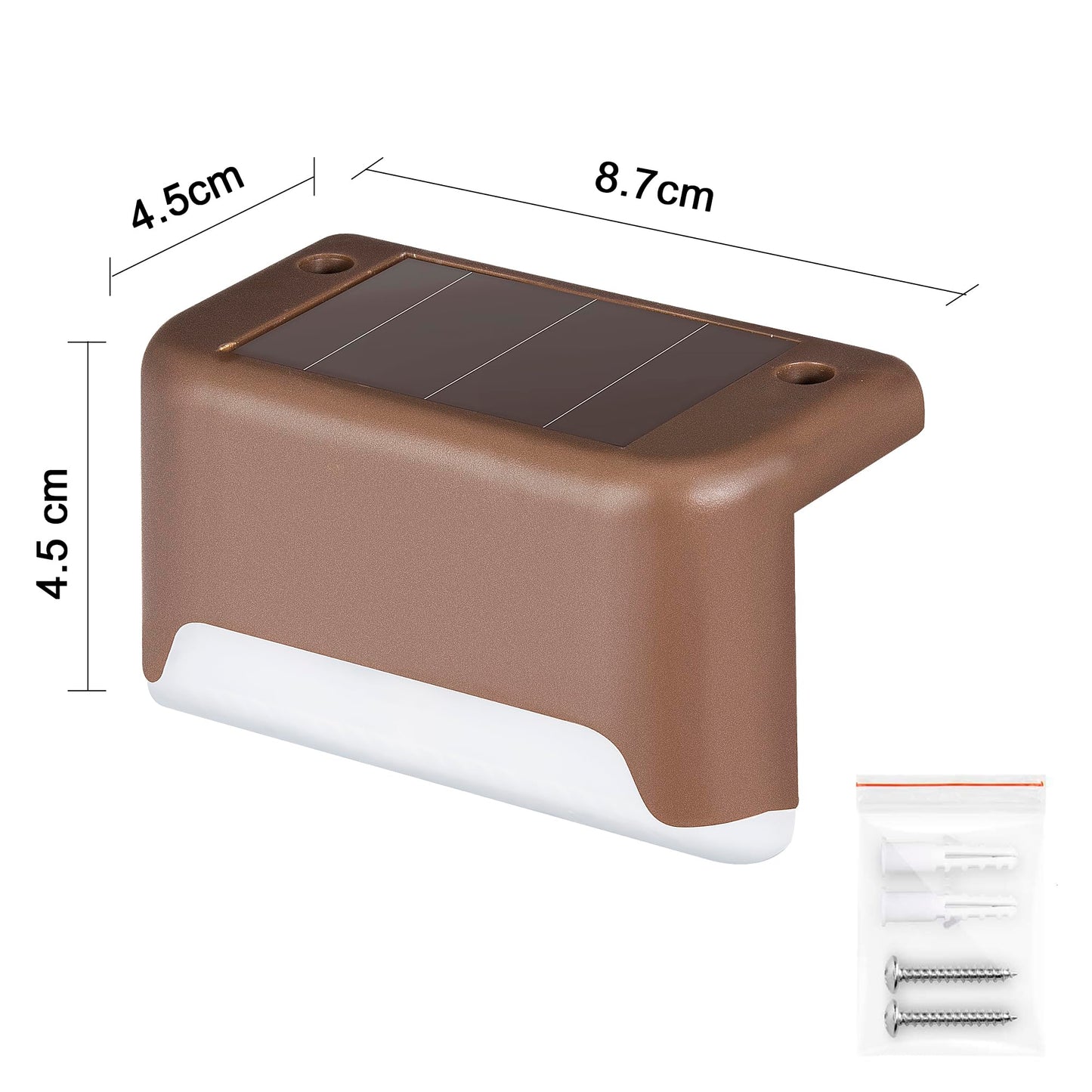 SOLPEX Solar Deck Lights Outdoor 16 Pack, Solar Step Lights Waterproof Led Solar lights for Outdoor Stairs, Step , Fence, Yard, Patio, and Pathway(Warm White)