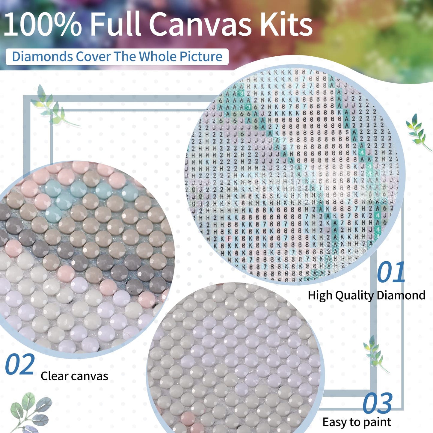 Containlol 6 Pcs Diamond Art Kits for Kids Cute Animals DIY Diamonds Art for Adults Beginners 5d Full Round Drill Diamond Painting Kit for Gift Home Wall Decor 14 X10 Inch