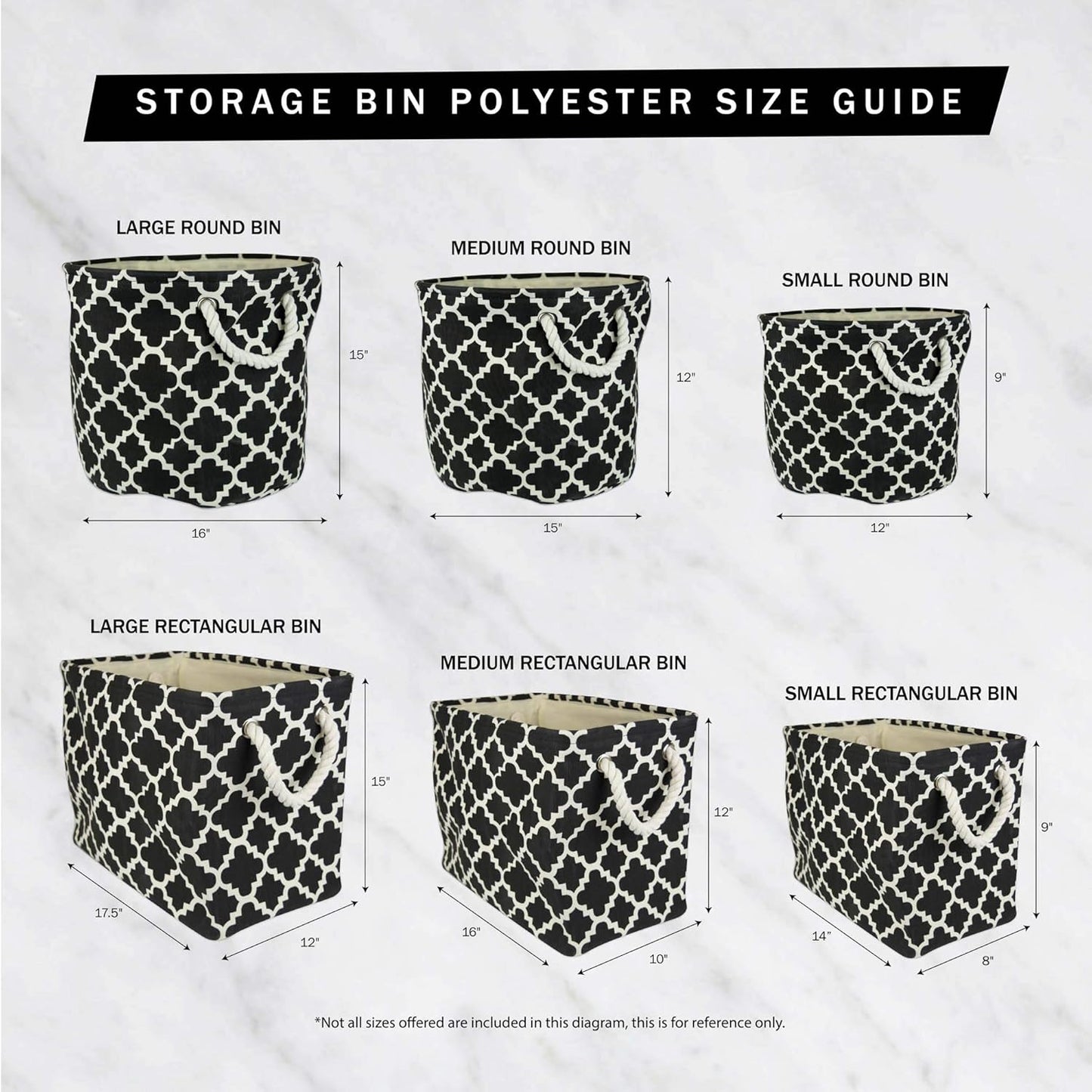 DII Polyester Container with Handles - Lattice Storage Bin, Medium, Bright Green