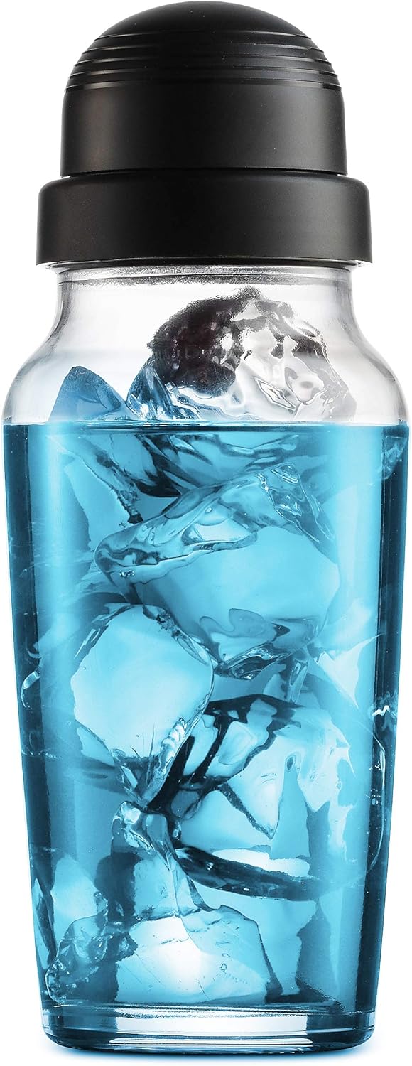 Godinger 19oz Cocktail Shaker – Italian Made Glass Bar Shaker – Martini Shaker