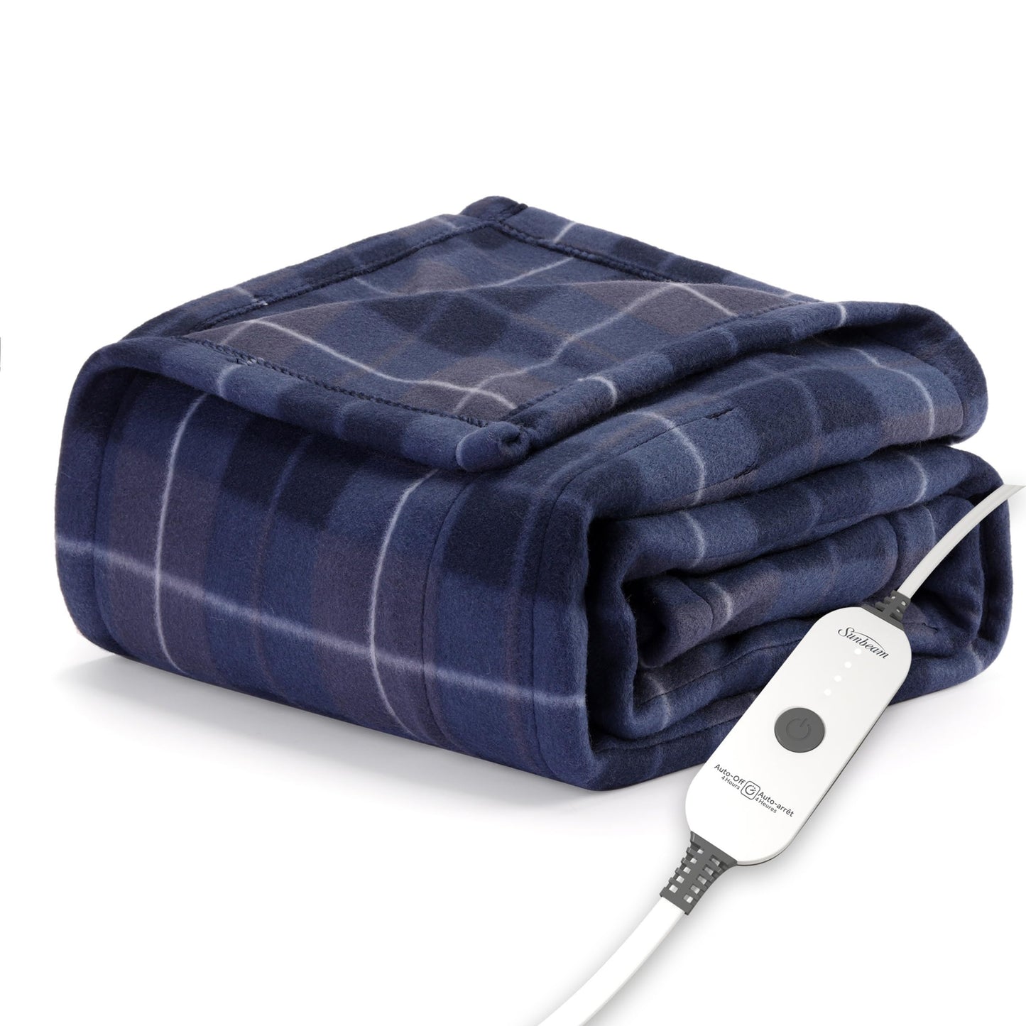 Sunbeam Royal Ultra Fleece Heated Electric Blanket King Size, 90" x 100", 12 Heat Settings, 12-Hour Auto Shut-Off, Machine Washable, Pebble Beige