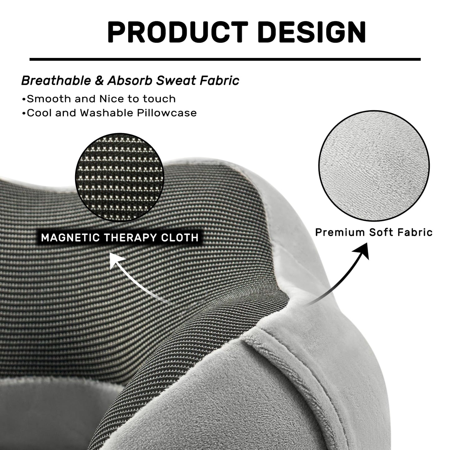 urnexttour Neck Pillow Airplane-2 Pack Memory Foam Travel Pillow, Soft & Support Travel Neck Pillow for Travelling, Sleeping Rest, Car, Train and Home Use (Grey&Pink)