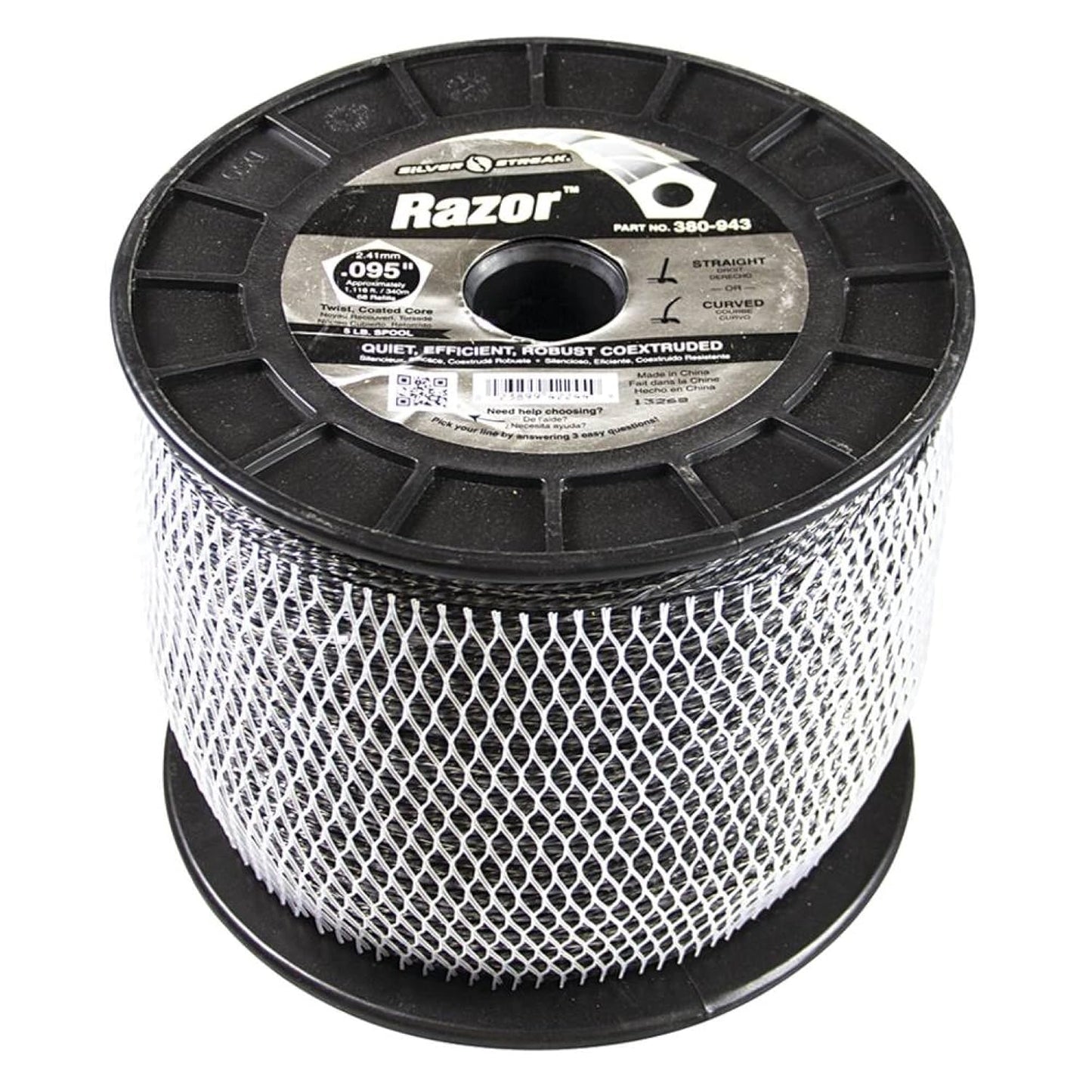 Stens Silver Streak Razor Trimmer Line - .095" Diameter | 5 lb. Spool for Efficient Trimming