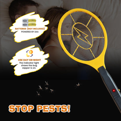 DEVOGUE® Electric Fly Swatter Bug Zapper Battery Operated Flies Killer Indoor & Outdoor Pest Control Mosquito Zapper and Insect Catcher Racket