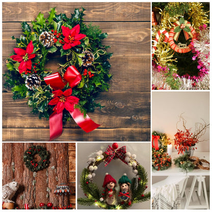 GATHINESS 10pcs Grapevine Wreath Frames, 4 Inch Rattan Form Natural Vine Wreath Frame for DIY Christmas Decor for Front Door Wedding Party Floral Dried Rattan Ring Hoop Crafts Set Brown