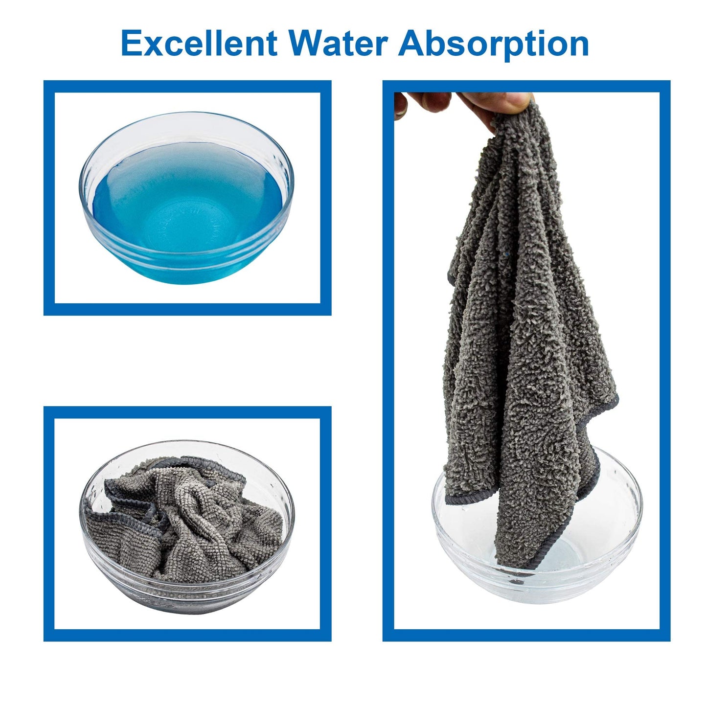 FIXSMITH Microfiber Cleaning Cloth - Pack of 50, Microfiber Towels for Cars 16 x 12 in, Highly Absorbent Cleaning Rags, Lint-Free, Streak-Free Cleaning Cloths for Car Kitchen Home Office